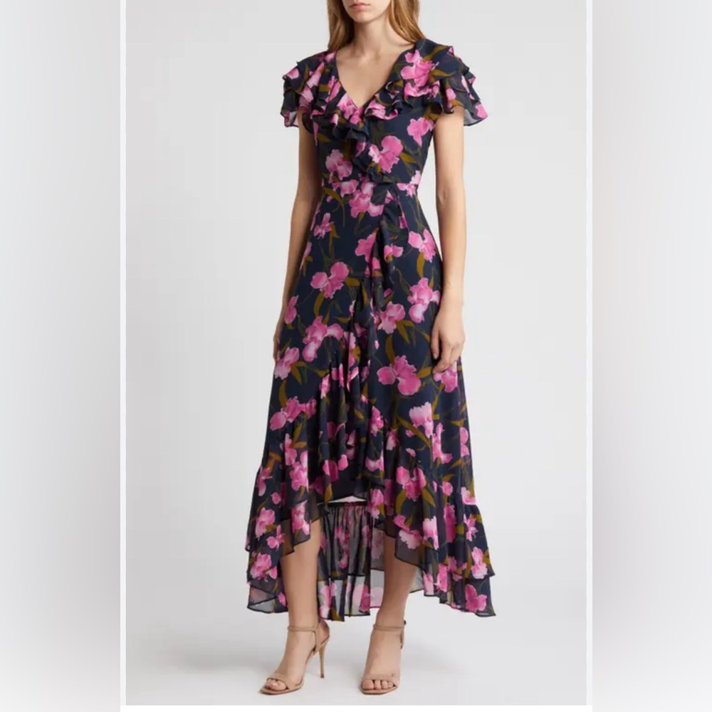 Chelsea 28 Faux Wrap Maxi Dress Midi Ruffle Wrap Dress